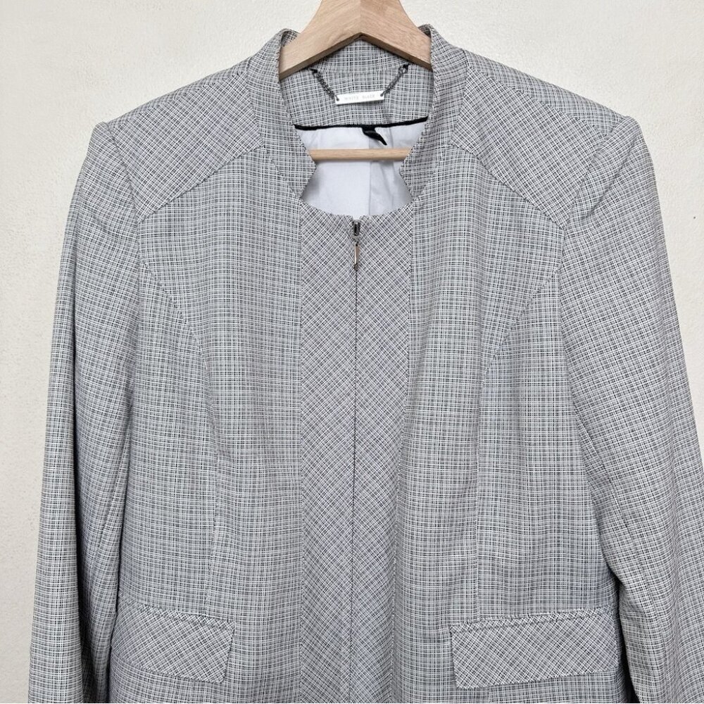 White House Black Market Womens 14 Cropped Full Zip Blazer Jacket - Picture 3 of 14